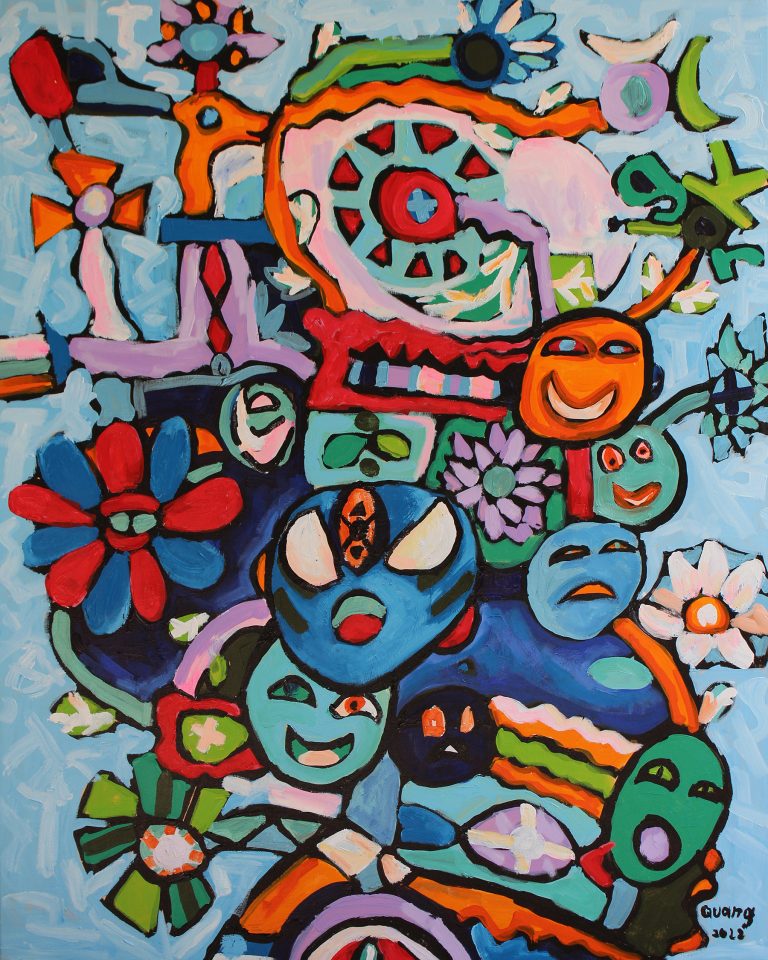 Ảo ảnh Hoa- 150x120cm- Acrylic- 2022