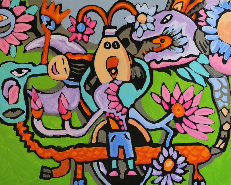 Cưỡi rồng- 120x150cm- Acrylic- 2022