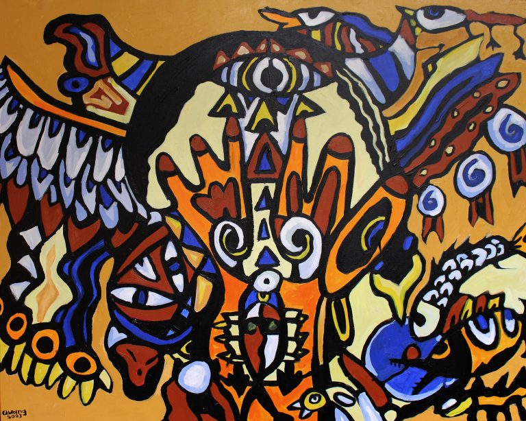 Giấu mặt- 120x150cm- Acrylic- 2023