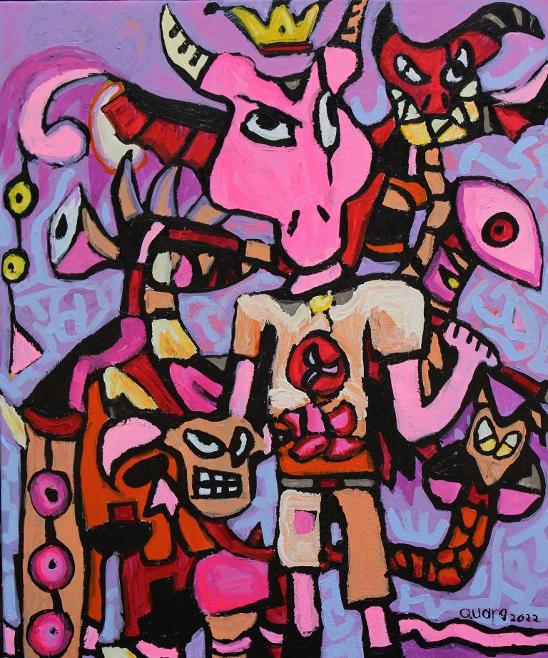 Lên ngôi vương- 120x100cm- Acrylic- 2022