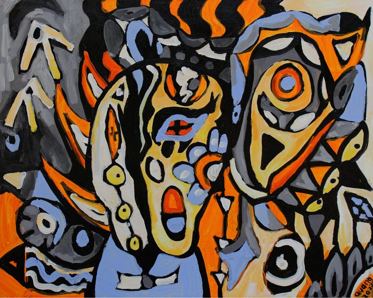 Ngạc nhiên- 80x100cm- Acrylic- 2022