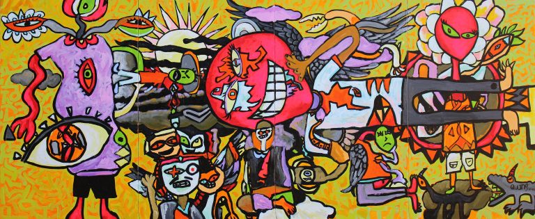 Sa mạc kỳ lạ- 160x400cm -Acrylic-2022