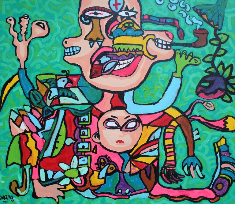 Sự Che trở của đấng siêu nhiên- 130x150cm- Acrylic- 2022