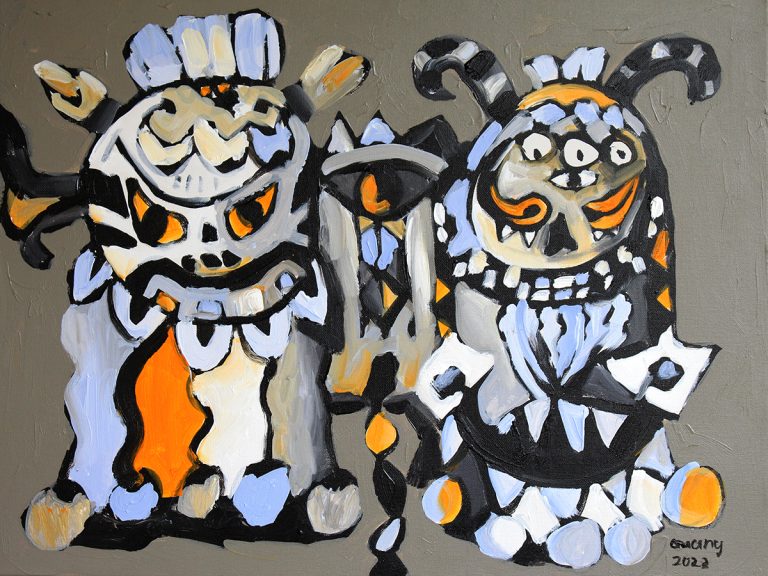 Sư tử mèo- 60x80cm- Acrylic- 2023