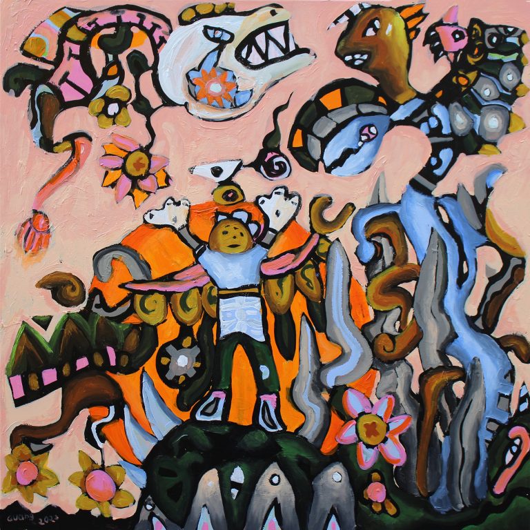 Xứ sở của những thiên thần- 120x120cm- Acrylic- 2022